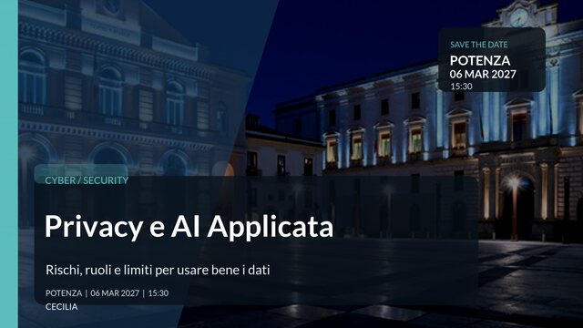Privacy e AI Applicata